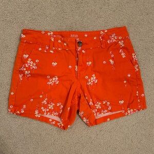 Orange floral shorts | size 6 | basically new